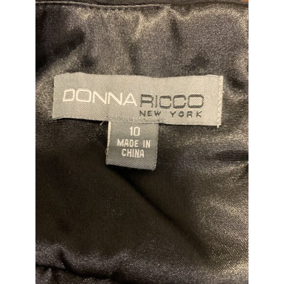 NWT Donna Ricco N.Y. Silk Embellished Boat Neck Empire Waist Formal Dress Size 1 - Picture 4 of 9